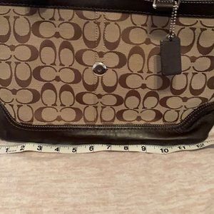 Brown signature coach bag